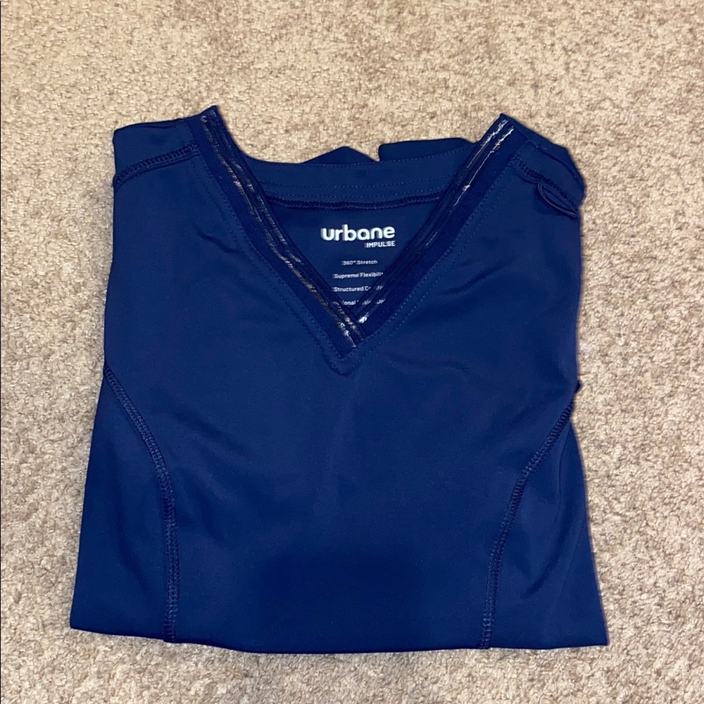 Urbane Deep Blue V-Neck Scrub Top